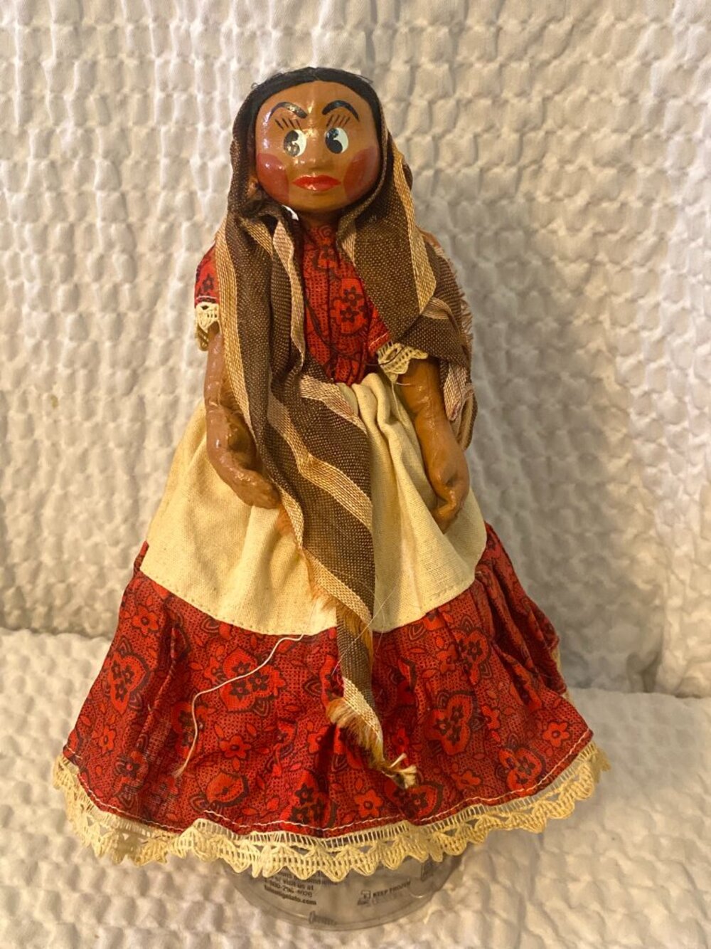 Vintage Handmade Cloth Native American 9" Indian Navajo Doll